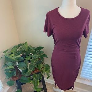 Calvin Klein Ruched Mini Tee Shirt Dress